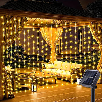 Solar Curtain String Lights